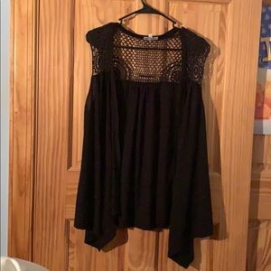 Fashion Bug Black XL top part lace shall